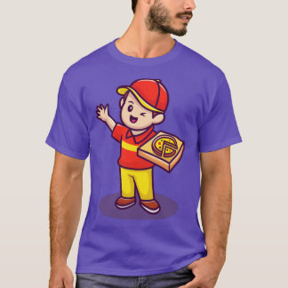 Courier With Pizza Box T-Shirt
