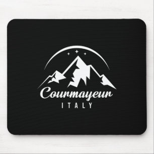 Courmayeur Italy Ski Resort Skiing Snowboarding So Mouse Mat