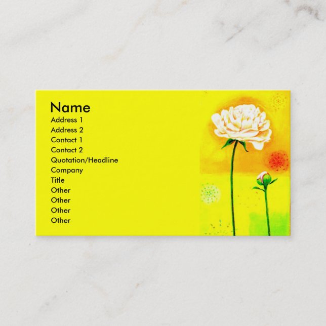 Course of Bloom Business Card (Front)