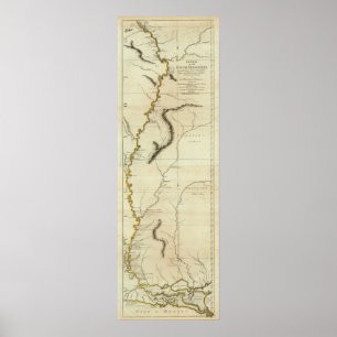 Course Of The River Mississipi Poster
