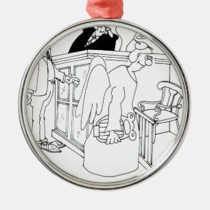 Court Cartoon 5621 Metal Tree Decoration