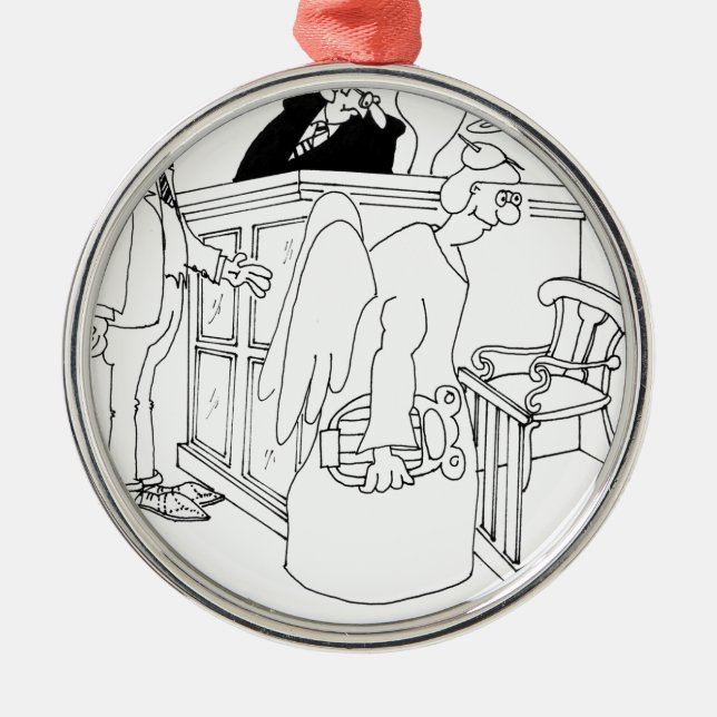 Court Cartoon 5621 Metal Tree Decoration (Front)