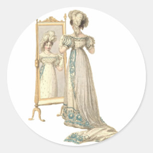 Court Dress 1822 Classic Round Sticker