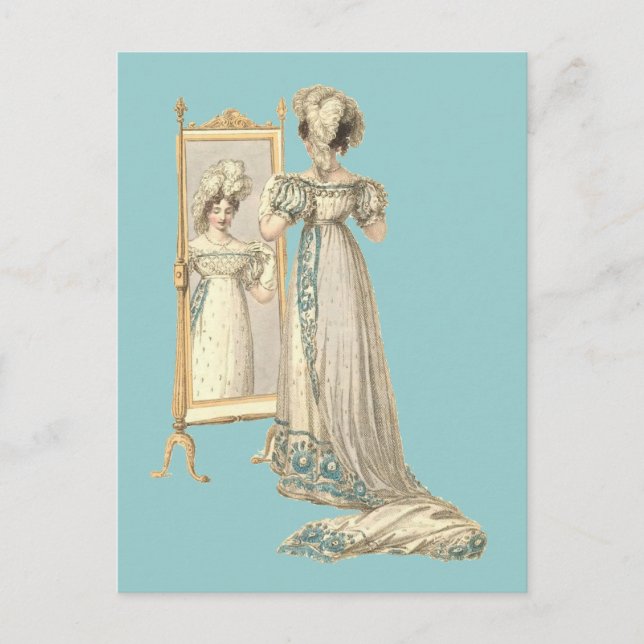 Court Dress 1822 Postcard (Front)