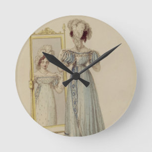 Court dress, fashion plate from Ackermann's Reposi Round Clock