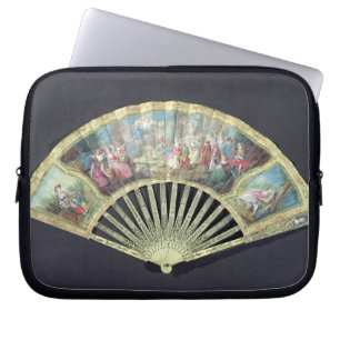 Court Fan, French, 18th century  (ivory and w/c on Laptop Sleeve