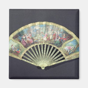 Court Fan, French, 18th century (ivory and w/c on Magnet