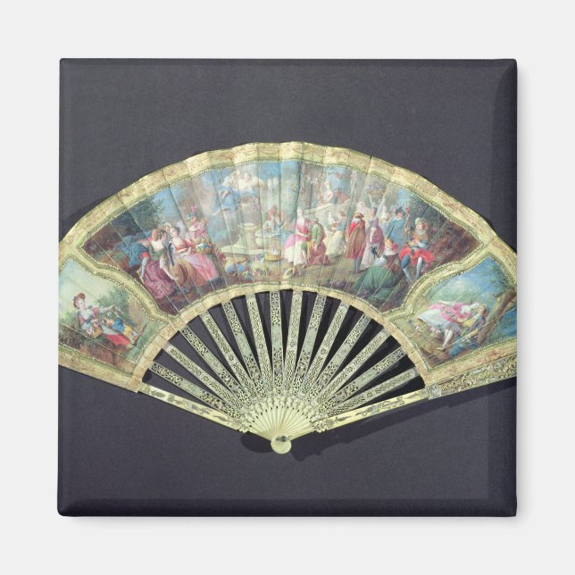 Court Fan, French, 18th century  (ivory and w/c on Magnet (Front)