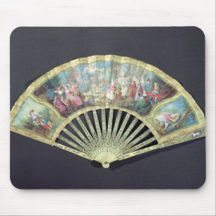 Court Fan, French, 18th century (ivory and w/c on Mouse Mat
