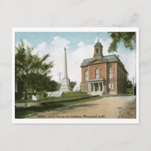 Court House, Bath, Maine 1910 Vintage Postcard