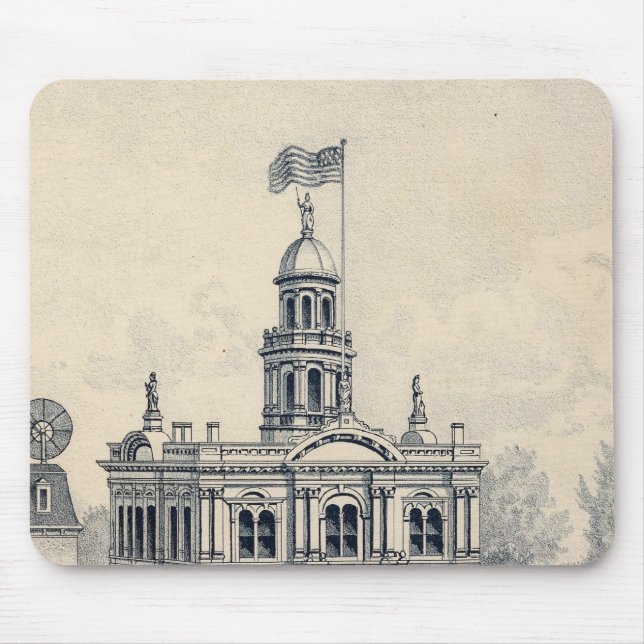 Court House, Fresno Mouse Mat (Front)