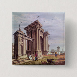 Court House Street, Calcutta 15 Cm Square Badge