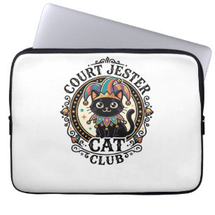 Court Jester Cat Funny Cat Lover Design - Court Je Laptop Sleeve