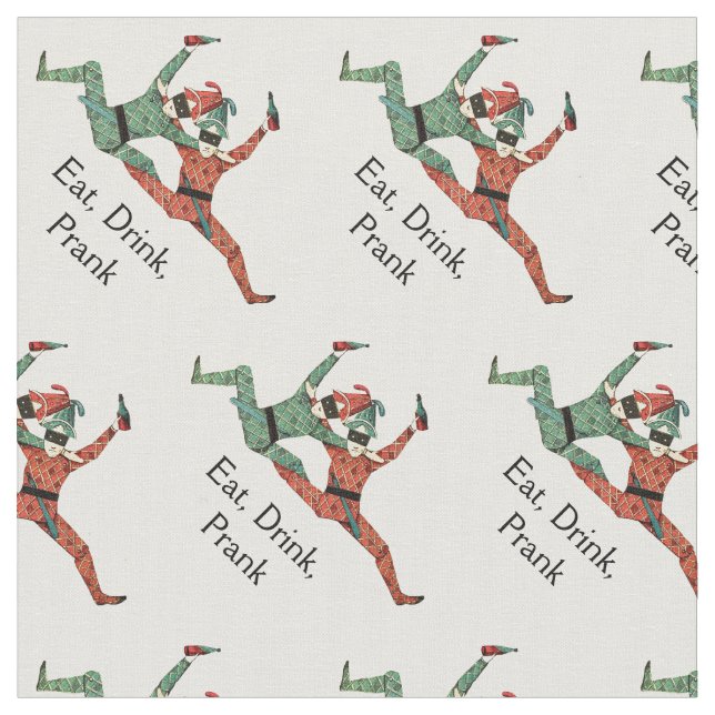 Court Jesters April Fool's Day   Fabric (Close Up)