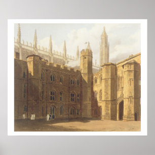 Court of King's College, Cambridge, from 'The Hist Poster