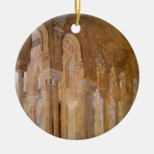 Court of the Lions, Alhambra (by Henri Regnault) Ceramic Tree Decoration