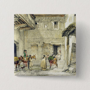 Court of the Mosque (Patio de la Mesquita), from ' 15 Cm Square Badge