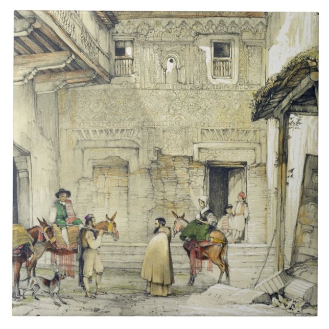 Court of the Mosque (Patio de la Mesquita), from ' Tile (Front)
