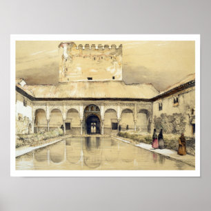 Court of the Myrtles (Patio de los Arrayanes) and Poster