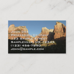 Court of the Patriarchs I at Zion National Park Business Card