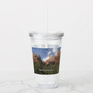 Court of the Patriarchs II at Zion National Park Acrylic Tumbler
