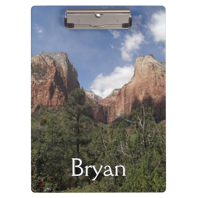 Court of the Patriarchs II at Zion National Park Clipboard (Front)