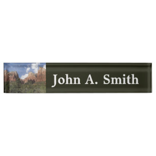 Court of the Patriarchs II at Zion National Park Nameplate