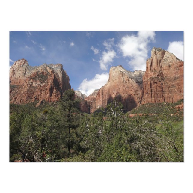 Court of the Patriarchs II at Zion National Park Photo Print (Front)