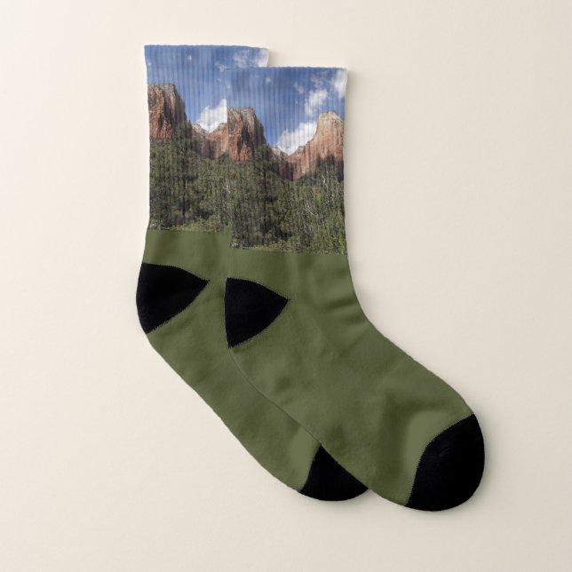 Court of the Patriarchs II at Zion National Park Socks (Pair)