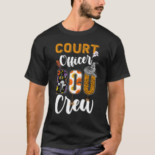 Court Officer Boo Crew Ghost Cooking Halloween Mat T-Shirt