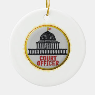 Court Officer Ceramic Tree Decoration