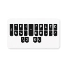 Court Reporter Black Steno Machine Keys Cards