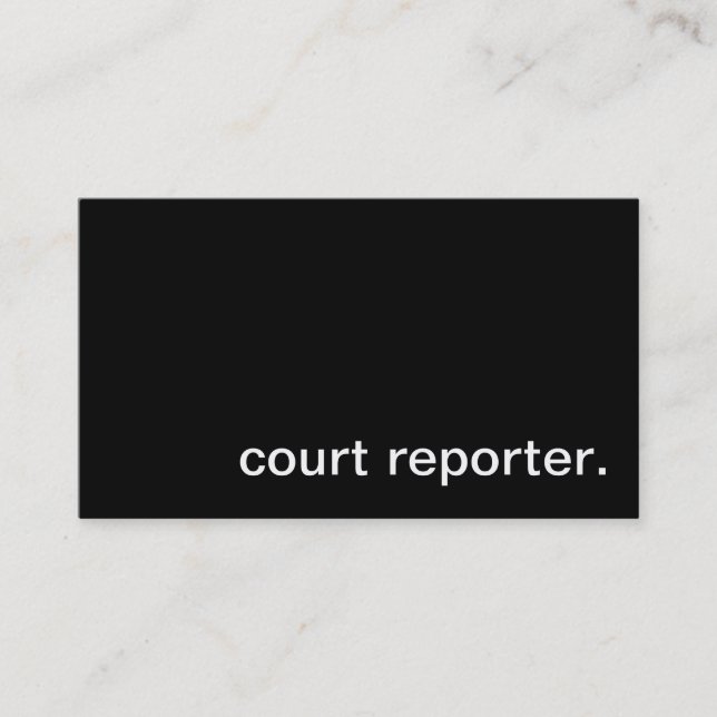 Court Reporter Business Card (Front)