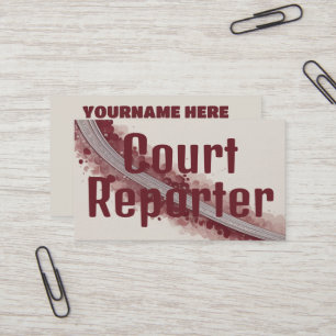 Court Reporter Business Card