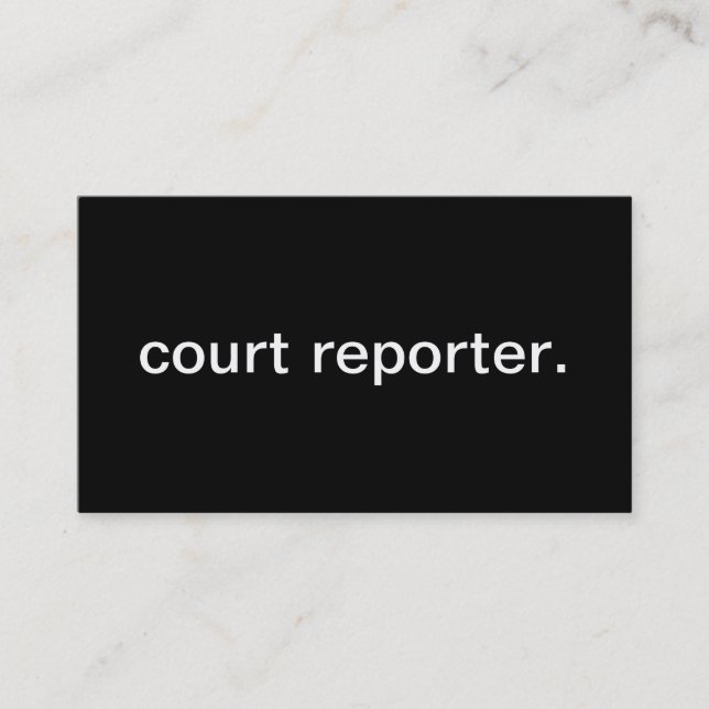 Court Reporter Business Card (Front)