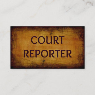 Court Reporter Business Card