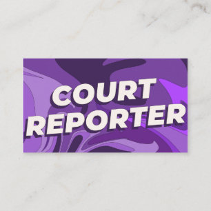 Court Reporter Business Cards