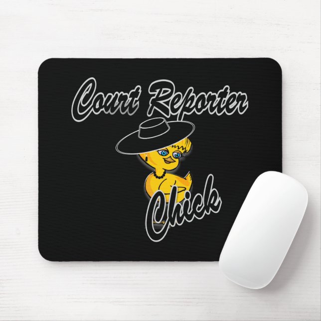 Court Reporter Chick #4 Mouse Mat (With Mouse)