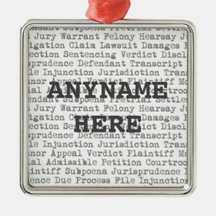 Court Reporter Christmas Metal Tree Decoration