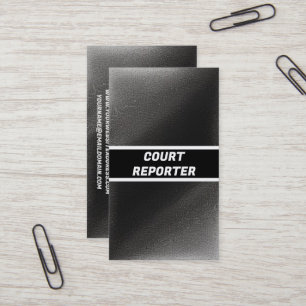 Court Reporter Modern Business Card