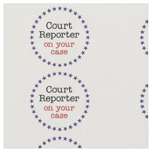 Court Reporter On Case Fabric (Close Up)