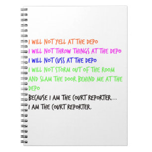 Court Reporter Temper Tantrum Notebook