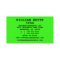 Court Reporter Words Business Card in Neon Green