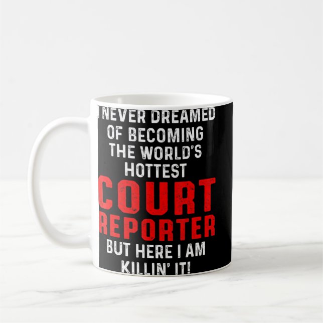 Court Reporter World Courtroom Report  Coffee Mug (Left)