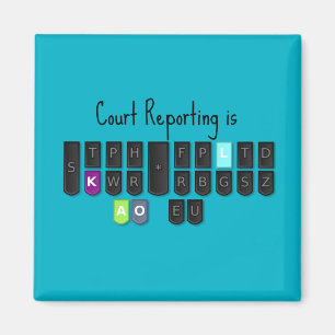 Court Reporting is Cool Steno Keyboard Magnet