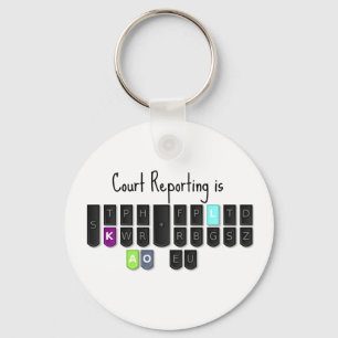 Court Reporting is Cool Steno Keyboard Mugs Key Ring