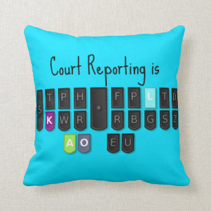 Court Reporting is Cool Steno Keyboard Pillow