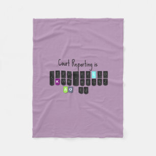 Court Reporting is Cool Steno Keyboard Throw Fleece Blanket