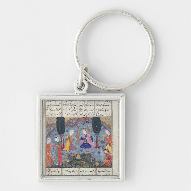 Court Scene in a Garden Key Ring (Front)