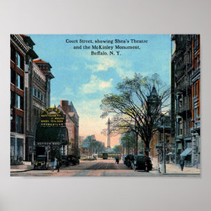 Court St., Shea's Theatre, Buffalo, NY Vintage Poster